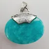 Pendant Necklaces Amazonite Stone Bead GEM Jewelry S618