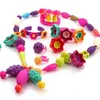 Cute Pop-Arty Beads Snap-Together for Kid Jewelry Fashion Kit DIY Necklace and Bracelet Crafts Birthday Toy Gifts Kids Beads 231229