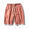 Shorts pour hommes été hommes pantalons de plage respirant confortable couleur unie cordon de serrage recadré hawaïen jeune homme