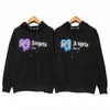 Vmma 2024 mode hoodie ontwerper merk Palmangelsweater sweatshirt voor mannen en vrouwen Chaopai Paml Blue Love Spray capuchon zwart en in herfst en winter