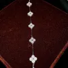 Braceuse de créateur de liaison Bijoux de luxe chaîne de luxe Vanca Kaleidoscope 18k Gold Van Clover Bracelet avec cristaux étincelants et diamants Cadeau parfait pour les filles Iirp