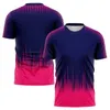 T-shirts pour hommes Mode dégradé Harajuku Chemise Badminton Tennis de table Vêtements d'entraînement Été Séchage rapide Manches courtes Casual Sports Top