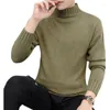 Männer Pullover 2024 Männer Pullover Solide Pullover Mock Neck Frühling Herbst Tragen Pullover Jumper Mode Unterhemd Größe M-Xxxl