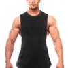 Homens Tanques Muscleguys Sólidos Ginásio Sem Mangas Camisa Musculação Roupas e Fitness Homens Undershirt Malha Em Branco Colete Muscular