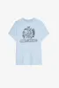 23 été nouvelle Niche française Zadig Voltaire2024 planche de surf police rayée lettres avant et arrière coton T-shirt à manches courtes pour femmes