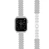 Acessórios fran15bx pulseira de metal para apple watch 7 45mm 41mm feminino luxo pulseira de diamante para iwatch 6 5 4 se 44mm 42mm 40mm 38mm