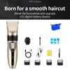 Trimmer Hair Clipper Zestaw doładowania włosów Cutowanie Hine Ceramiczne Blor Niski hałas Dorosły Dzieci