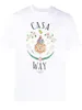 Mode T-shirt Menswear Designer Sleeve Summer Street Dames pur coton respirant imprimé photographie de rue Skateboarding sport Casablanca chemise de haute qualité