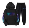 Mens Hoodie Tracksuit Rainbow Hoodedembroidery Letter Decoration Thick Sportswear Men Women Suit