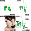 Pendant Necklaces Halloween Horror Jewelry Set Acrylic Neon Green Coffin Bone Drop Earrings Necklace Trendy Accessories3740888 Deliv Dhu80