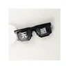 Sunglasses Frames Pixel Funny Street S Net Red Mosaic Glasses Bundy Cool Po Personality Cup Sand Sculpted