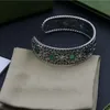 Kvinna armband Öppna diamantarmband högkvalitativa silverarmband för kvinna som säljer armband mässingsmodesmycken leverans NRJ2552