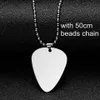 10pcs lot Blank Guitar Pick Shape Stainless Steel Mirror Polish Men Women Pendant for DIY Engraved Necklaces Keychains263z