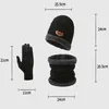 Men d'hiver Femmes épaissis chapeau en tricot en laine Couc écharpe CAPE BALACLAVA MASSE BONNET SET TRENDY CASBOCKING HIVER TOUCT Screen Gants 231229