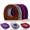 Toilet Seat Covers Winter Warm Cover Mat Bathroom Pad Cushion Soft Washable Protective Zippered