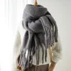 Scarves Thick Scarf Cozy Thickened Solid Color Tassel For Women Fall Winter Soft Warm Wide Shawl With Long Neck Protection Elastic