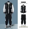 American big m letter must stack y2k street hip-hop retro rotro onform onform trend trend all-match suit footpants black 231229