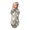 Sacs en gros nouveau-né bébé Swaddle couverture sac de couchage sac de sommeil cerf impression poussette Wrap livraison directe # Z30