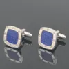 Luxury Audemais Plguet Cufflinks For French Man Shirt Cufflink Silver blue Octagon Cuff Button As Wedding Groomsmen Wear Jewelry C2379