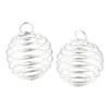 Charms Sier Plated Spiral Bead Cages Pendants Findings 9X1M Jewelry Making Diy276B Drop Delivery Components Dhzzq