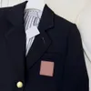 Designer feminino blazers jaqueta ternos roupas primavera outono novo preto estilo curto lançado topo