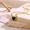 Pendant Necklaces White Natural Shell Heart Necklace For Women Gold Color Stainless Steel Chains Fashion Party Wedding Wholesale