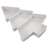 Dinnerware Sets Grids Serving Tray Christmas Tree Shaped Plate Tableware Dishes Nuts Storage