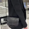 leather saddle shoulder bag women small crocodile designer bag letter flap crossbody bags for woman saddles luxurys handbags key coin phone bag mini brand bags