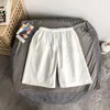 Männer Shorts Sommer Einfarbig Schweiß Männlich Atmungs Männer Casual Gerade Bein Lounge Track Schwarz Oversize Herren A202