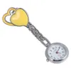 Pocket Watches Watch Cute Clip Analog Quartz Lapel Fob Heart Shaped Hanging