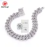 Redleaf Wholesale Hip Hop Jewelry Punk Gold Cuban Link Chain 925 Silver 10mm Bredd Moissanite Diamond Cuban Chain