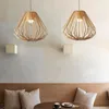 Pendelleuchten Moderne minimalistische Holz Massivholz Käfig Kronleuchter für Wohnzimmer Esszimmer Kunst Lampe Innenbeleuchtung Home Decor Led