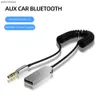 Elettronica per auto Adattatore Bluetooth 5.3 per auto Dongle USB wireless stereo a jack da 3,5 mm Adattatore audio audio AUX per musica Microfono Chiamata in vivavoce Slot per scheda TF