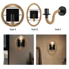 Wall Lamp Light Home Decor Indoor Rustic Rope Sconce Mounted For Bathroom Living Room Porch Entrance Corridor