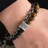 Link Kette Männer Armbänder Vintage Multilayer Leder Geflecht Armreifen Metall Charme Handgemachte Seil Wrap Männliche Geschenk Jewlery2492