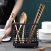 Kitchen Storage With Hooks Utensil Drying Rack Open Design Sink Organizer No Drilling Chopstick Holder Accessories