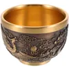 Vinglasögon tekoppar vintage drake te mugg vatten heliga erbjudande kopp tibetansk buddhist dyrkan offer