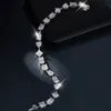 Diamond Passed Test 16/17/18cm 925 Sterling Silver Heart Square Moissanite Bracelet for Men Women Nice Gift