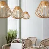 Pendelleuchten Moderne minimalistische Holz Massivholz Käfig Kronleuchter für Wohnzimmer Esszimmer Kunst Lampe Innenbeleuchtung Home Decor Led