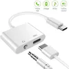 2 I 1 3,5 mm Aux Dual Jack Bluetooth Connector USB C CABLE Audio Cord hörlurar Adapter Earpter 3,5 mm för iPhone x 11 12 13 14 15 Pro Max iPhone Earphone och Samsung -telefoner