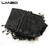 Lanbo 100 PCSlot Glass Case Soft Waterproof Plaid Tyg Solglasögon Bag Pouch Black Color Wholesale Good Quality S11 231229