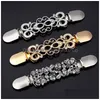 Pins Brooches 3 Pcs Vintage Sweater Shawl Clips Women Girls Retro Cardigan Shirt Dress Brooch Collar Styles Drop Delivery Jewelry Dhldl