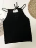 Tanks Femmes Femmes Été Coréen Vintage Modèle Creux Tricoté Petite Sling Porté À L'extérieur Et En Dessous Avec Un Gilet À Fond D2707