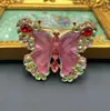 Naszyjniki wiszące broszka kolorowy motyl dla kobiet biżuteria vintage punk osobowość ciężka przemysł Europa i Ameryka osobowość