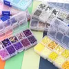 10 Grids Glass Seed Beads Kit Helical Tube Bead Set Sequins Imitation Pearl Beads Box for DIY Bracelet Jewelry Needlework Making 231229