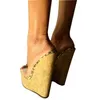 슬리퍼 디즈 한 신발 세련된 여성 하이힐 슬리퍼. 약 20cm 힐 높이. 여름 야외 슬리퍼 .size34-46