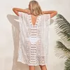 Mulheres Swimwear Branco Lace Túnica Vestidos de Praia Mulheres Cover Ups para Transparente Robe Swimsuit Cape 2024 Sexy Banheiras Vendas