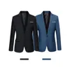 Jackets Blue Men Blazers Work Office 2022 Men Tuxedos for Formal Ocns Pockets Coat Blazers Male Custom Men's Business Slim Blazers