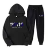 Mens Hoodie Trapstar Tracksuit e Shooters Tracksuit Arco-íris Hoodedembroidery Plush Letter Decoração Grosso Sportswear Homens e Mulheres Sportswear Terno Calças1