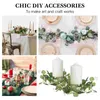 Decorative Flowers 4 Pcs Eucalyptus Wreath Rings For Spring Table Decorate Silk Leaf Flower Christmas Garland